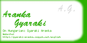 aranka gyaraki business card